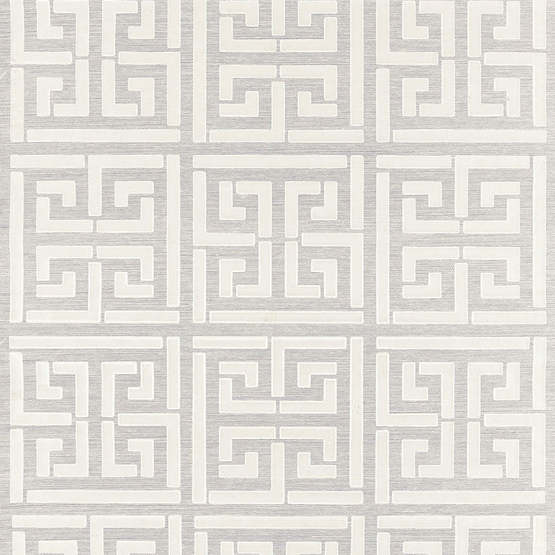 SCHUMACHER  MODERN GLAMOUR GREEK KEY SISAL   SILVER   - 5005690