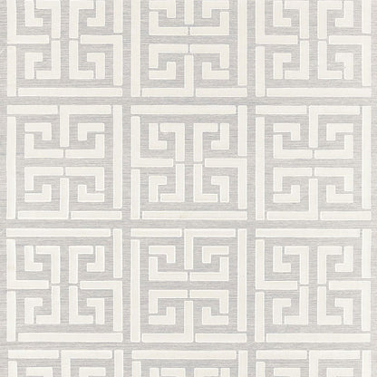 SCHUMACHER  MODERN GLAMOUR GREEK KEY SISAL   SILVER   - 5005690