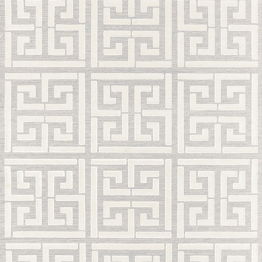SCHUMACHER  MODERN GLAMOUR GREEK KEY SISAL   SILVER   - 5005690