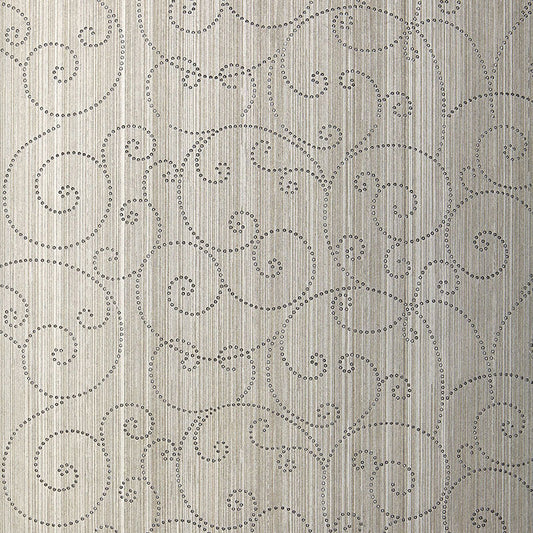 SCHUMACHER  MODERN GLAMOUR BEADED SCROLL   PEWTER   - 5005721