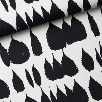 SCHUMACHER WALLCOVERING  EXUBERANT PRINTS QUEEN OF SPAIN   BLACK   - 5005881