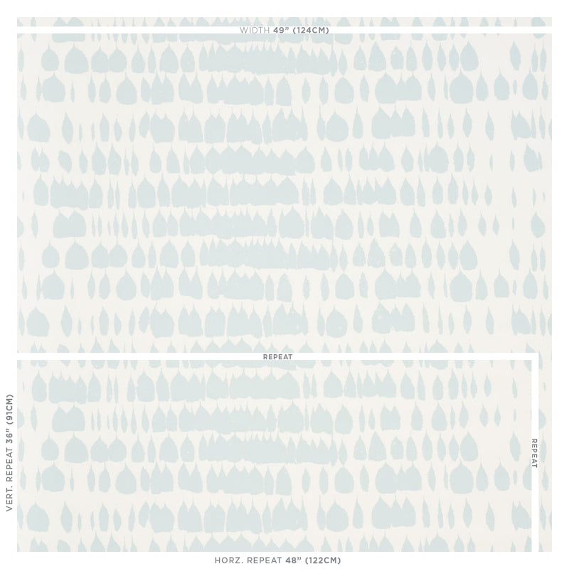 SCHUMACHER WALLCOVERING  REVISIT OF POPULAR PATTERNS QUEEN OF SPAIN   SKY   - 5005882