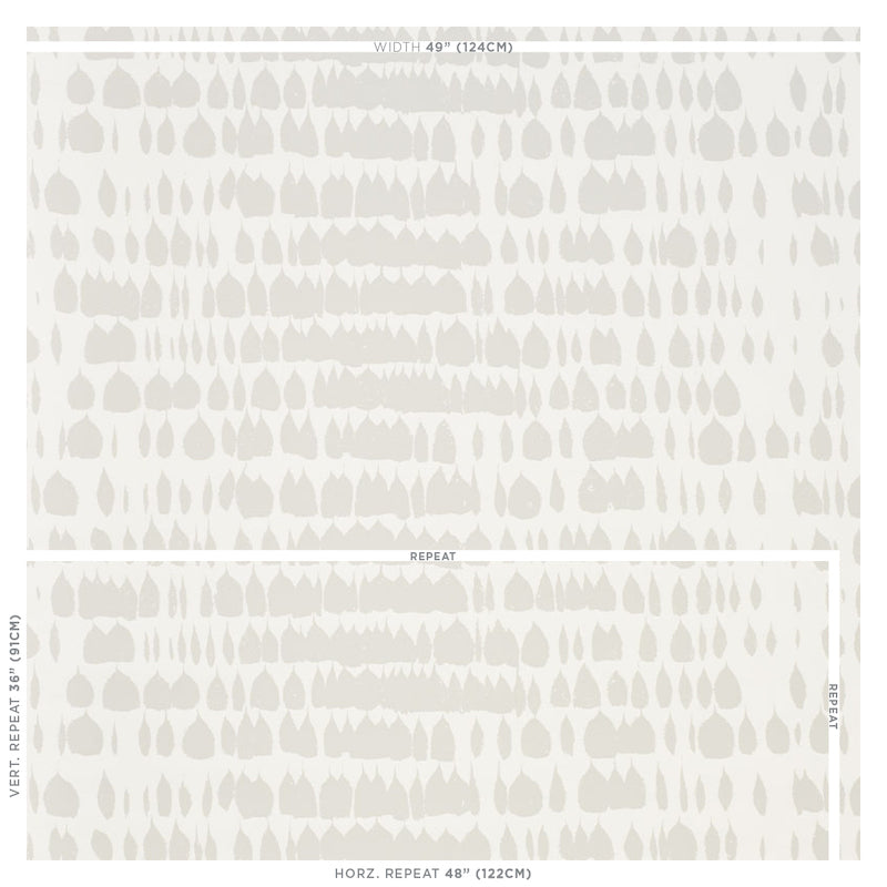 SCHUMACHER WALLCOVERING  REVISIT OF POPULAR PATTERNS QUEEN OF SPAIN   DOVE   - 5005883