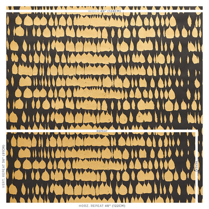 SCHUMACHER WALLCOVERING  REVISIT OF POPULAR PATTERNS QUEEN OF SPAIN   GOLD   - 5005884