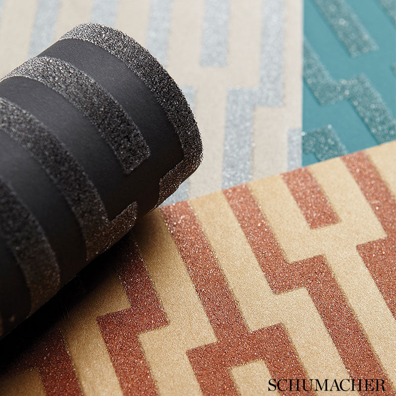 Black pearl geometric patterned rug.