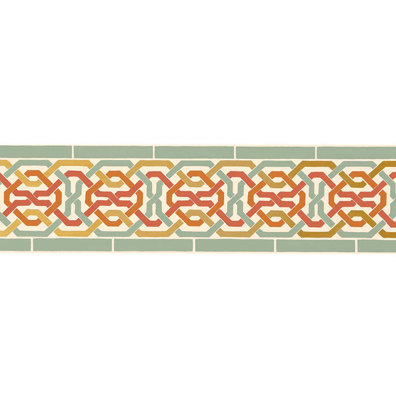 SCHUMACHER  BYZANTIUM DARRO MOSAIC BORDER   Persimmon   - 5006022