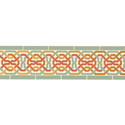 SCHUMACHER  BYZANTIUM DARRO MOSAIC BORDER   Persimmon   - 5006022