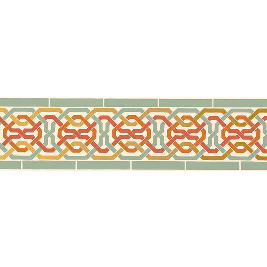 SCHUMACHER  BYZANTIUM DARRO MOSAIC BORDER   Persimmon   - 5006022