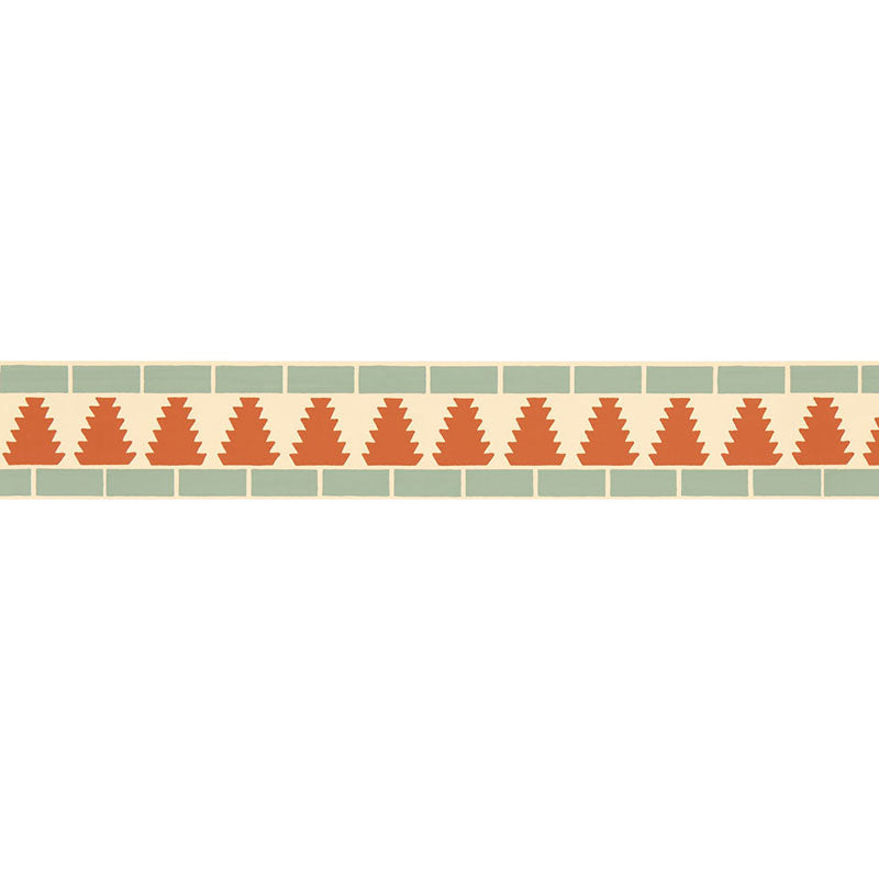 SCHUMACHER  BYZANTIUM CADIZ MOSAIC BORDER   Persimmon   - 5006032