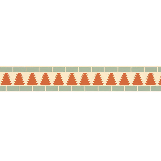 SCHUMACHER  BYZANTIUM CADIZ MOSAIC BORDER   Persimmon   - 5006032