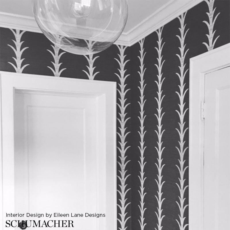 SCHUMACHER  CELERIE KEMBLE ACANTHUS STRIPE SISAL   SHADOW   - 5006050