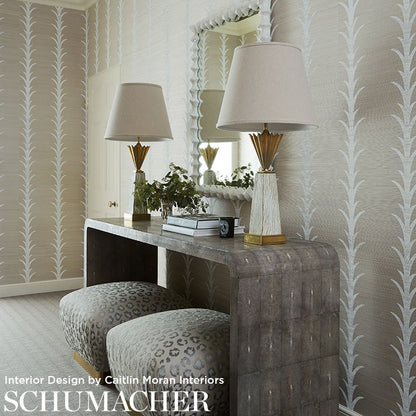 SCHUMACHER WALLCOVERING  NATURAL ACCENTS ACANTHUS STRIPE SISAL   FOG & CHALK   - 5006052