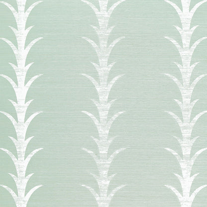 SCHUMACHER WALLCOVERING  NATURAL ACCENTS ACANTHUS STRIPE SISAL   SEAGLASS & CHALK   - 5006053