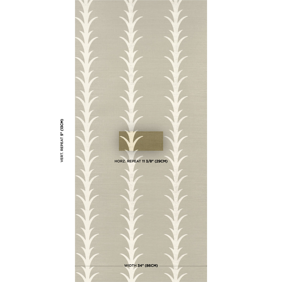 SCHUMACHER  PERENNIAL FAVORITES ACANTHUS STRIPE SISAL   Juniper   - 5006057