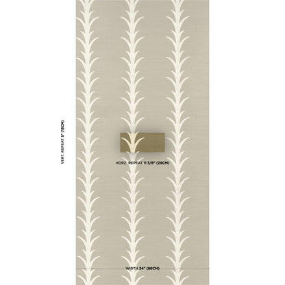 SCHUMACHER  PERENNIAL FAVORITES ACANTHUS STRIPE SISAL   Juniper   - 5006057