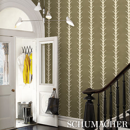 SCHUMACHER  PERENNIAL FAVORITES ACANTHUS STRIPE SISAL   Juniper   - 5006057