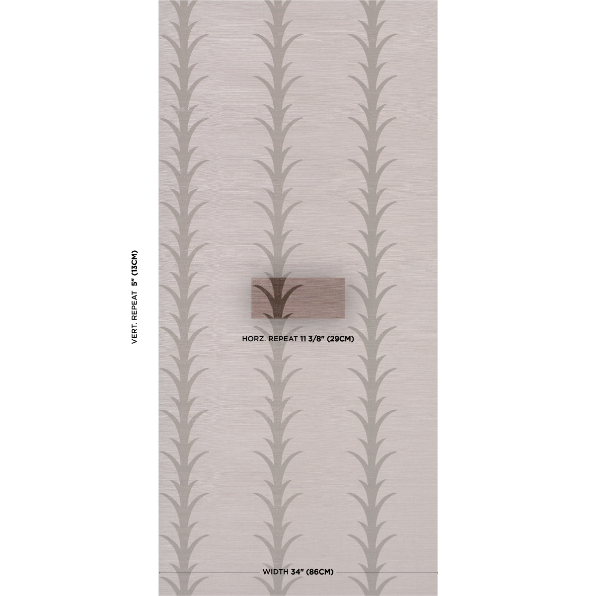 SCHUMACHER  ATELIER PARIS ACANTHUS STRIPE SISAL   Rose Antique   - 5006059