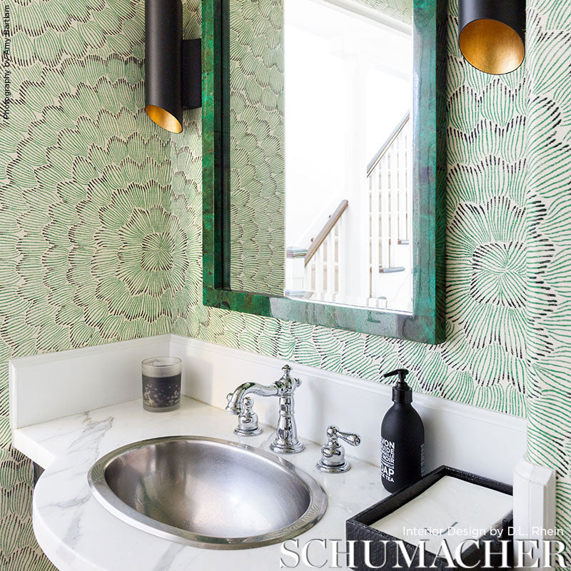 SCHUMACHER  CELERIE KEMBLE FEATHER BLOOM SISAL   EMERALD , ORE   - 5006072