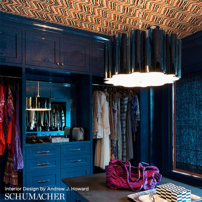 Sisal rug in flame color on the floor.