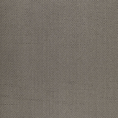 Close-up of taupe-brown herringbone wallpaper texture; wallcovering with a woolly, tweed-like weave in smoky tones.
