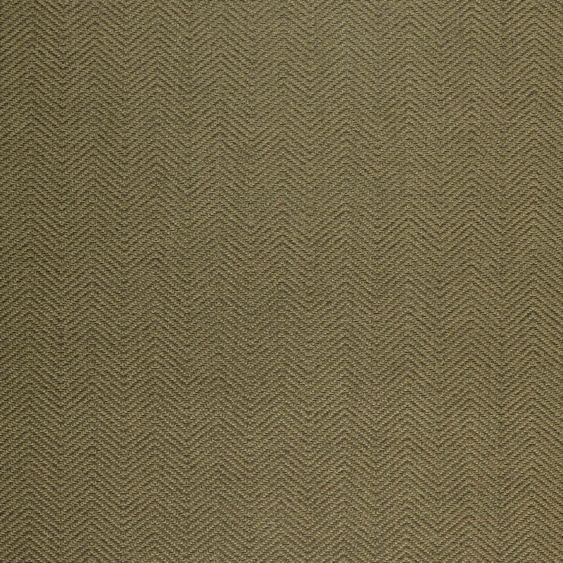 Moss herringbone woven fabric texture with tweed-like pattern, ideal for upholstery or apparel.