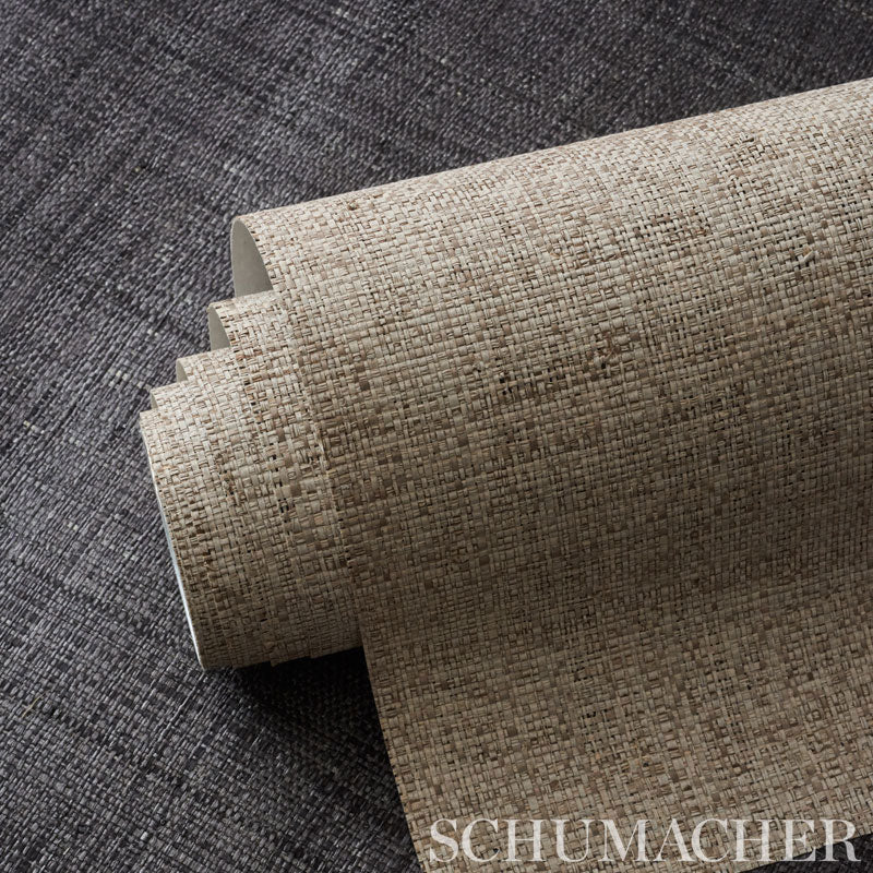 SCHUMACHER WALLCOVERING  QUIET BEAUTY WESTON RAFFIA WEAVE   GREY   - 5006201