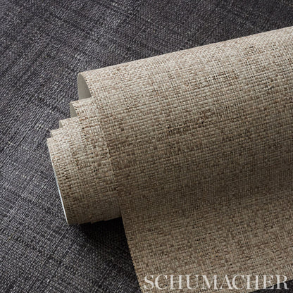 SCHUMACHER WALLCOVERING  QUIET BEAUTY WESTON RAFFIA WEAVE   GREY   - 5006201