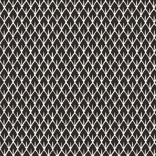 SCHUMACHER  OTTOMAN CHIC MUGHAL LEAF   NOIR   - 5006670