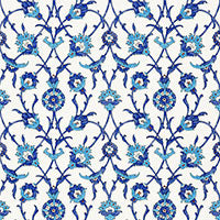 SCHUMACHER  OTTOMAN CHIC SULTAN'S TRELLIS   Peacock   - 5006700