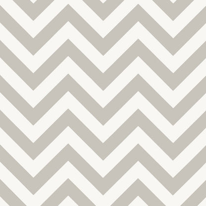 Beige and ivory chevron zigzag wallpaper with bold geometric pattern.
