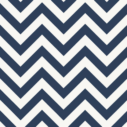 Navy and white chevron zigzag pattern; bold geometric print suitable for wallpaper, fabric, or decor.