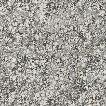 Grey faux Carrara marble wallpaper with white and light gray veining.