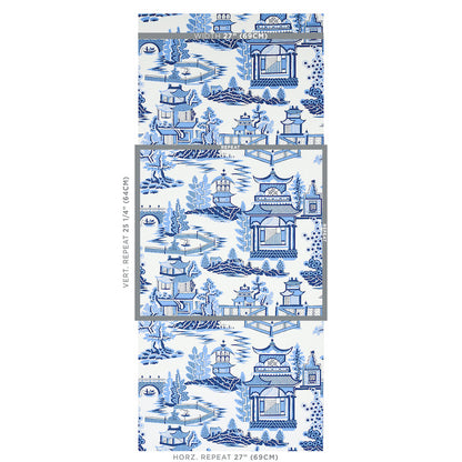 SCHUMACHER WALLCOVERING  EXUBERANT PRINTS NANJING   PORCELAIN   - 5006911