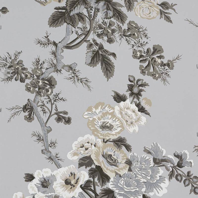 SCHUMACHER  PRINT HAPPY PYNE HOLLYHOCK   GRISAILLE   - 5006923