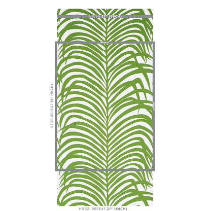 SCHUMACHER WALLCOVERING  PRINT HAPPY ZEBRA PALM   Jungle   - 5006931