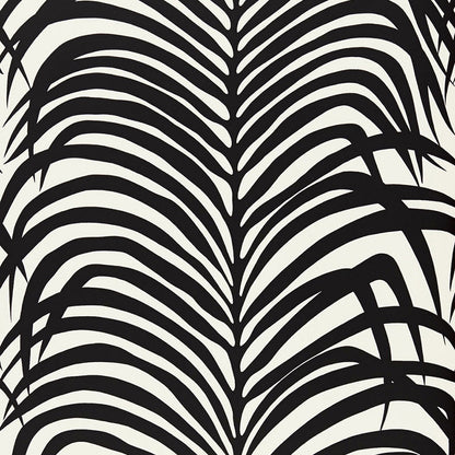 SCHUMACHER WALLCOVERING  PRINT HAPPY ZEBRA PALM   EBONY   - 5006932
