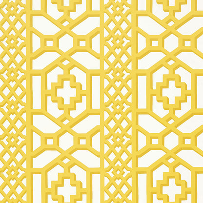 SCHUMACHER  PRINT HAPPY ZANZIBAR TRELLIS   CANARY   - 5006940