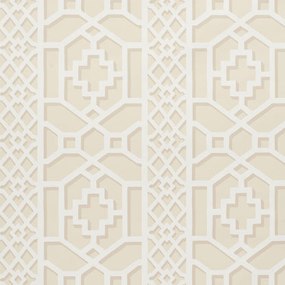 SCHUMACHER WALLCOVERING  PRINT HAPPY ZANZIBAR TRELLIS   SAND   - 5006945