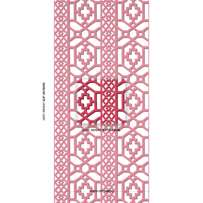 SCHUMACHER  PREPPY CHIC ZANZIBAR TRELLIS   LAQUER RED   - 5006948