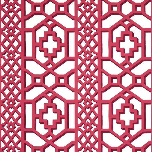 SCHUMACHER  PREPPY CHIC ZANZIBAR TRELLIS   LAQUER RED   - 5006948