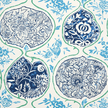 SCHUMACHER  EXUBERANT PRINTS KATSUGI   Cobalt & Turquoise   - 5006961