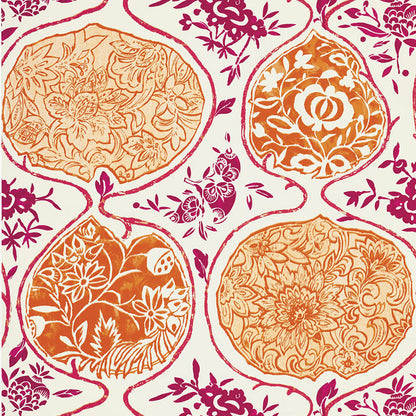 SCHUMACHER  EXUBERANT PRINTS KATSUGI   TANGERINE , BERRY   - 5006962