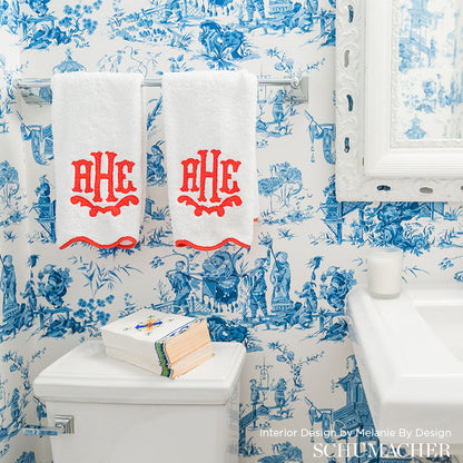 SCHUMACHER  PRINT HAPPY CHINOIS   CHINA BLUE   - 5007002