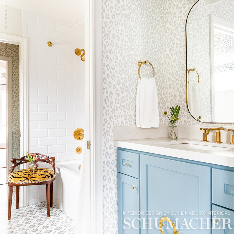 SCHUMACHER WALLCOVERING  EXUBERANT PRINTS ICONIC LEOPARD   CLOUD   - 5007013