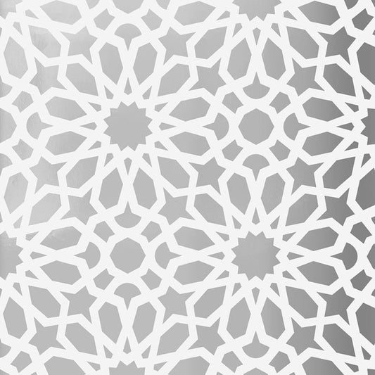 SCHUMACHER  OTTOMAN CHIC AGADIR SCREEN MYLAR   MOON   - 5007060