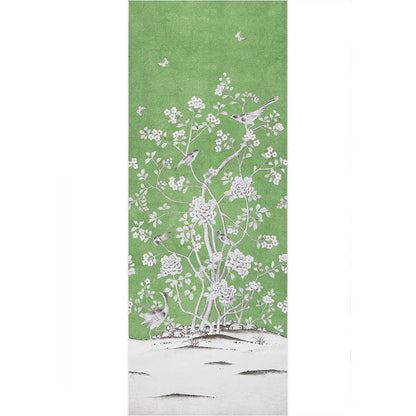 SCHUMACHER WALLCOVERING  MARY MCDONALD CHINOIS PALAIS PANEL   LETTUCE   - 5007120