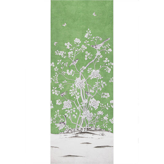 SCHUMACHER WALLCOVERING  MARY MCDONALD CHINOIS PALAIS PANEL   LETTUCE   - 5007120