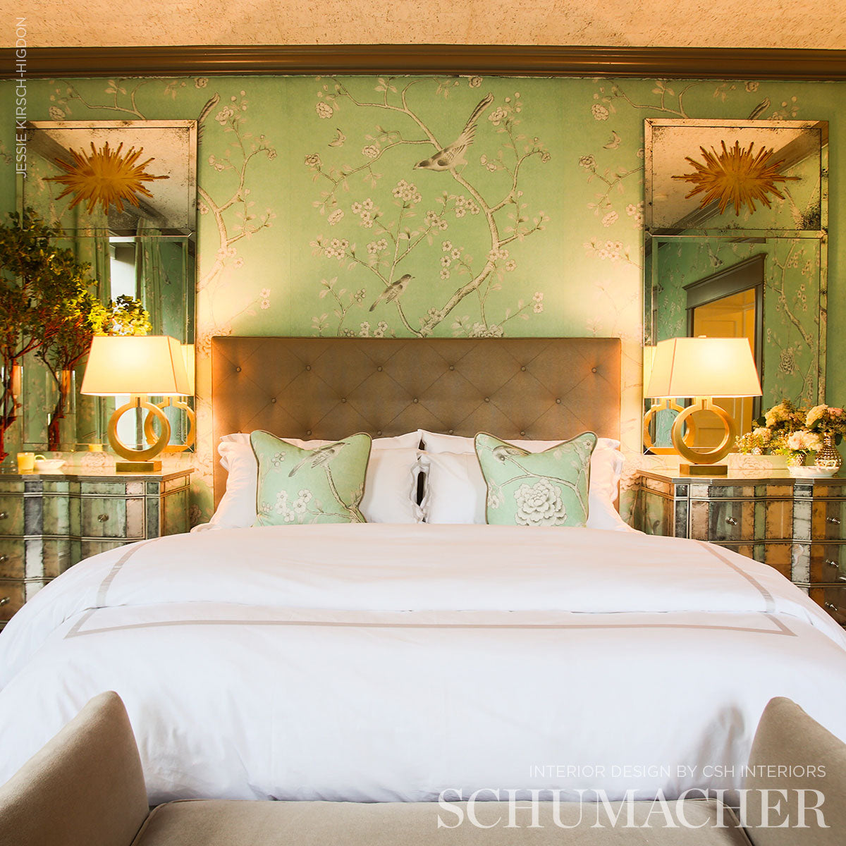 SCHUMACHER  MARY MCDONALD CHINOIS PALAIS PANEL   AQUAMARINE   - 5007123