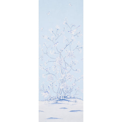 SCHUMACHER WALLCOVERING  RHAPSODY IN BLUE CHINOIS PALAIS PANEL   SKY   - 5007128