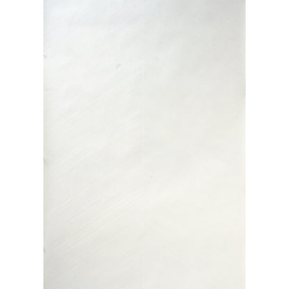 Ivory textured combed chevron wallcovering with a vertical seam.